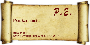 Puska Emil névjegykártya